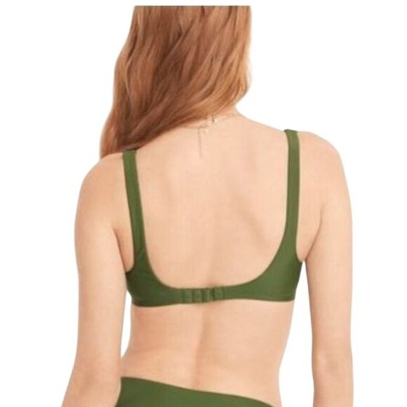 NEW J. Crew Women’s Heritage Scoop Neck Bikini Top‎ Rustic Willow/Sage Green XS - Picture 9 of 9